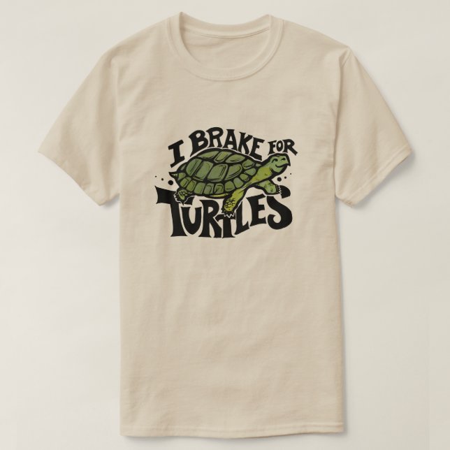 Ich bremse für Schildkröten T-Shirt (Design vorne)