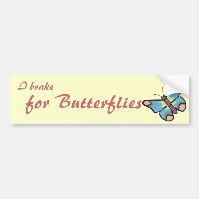 Ich bremse für Schmetterlings-Autoaufkleber Autoaufkleber (Vorne)