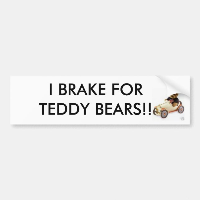 ICH BREMSE FÜR TEDDYBÄREN!! AUTOAUFKLEBER (Vorne)
