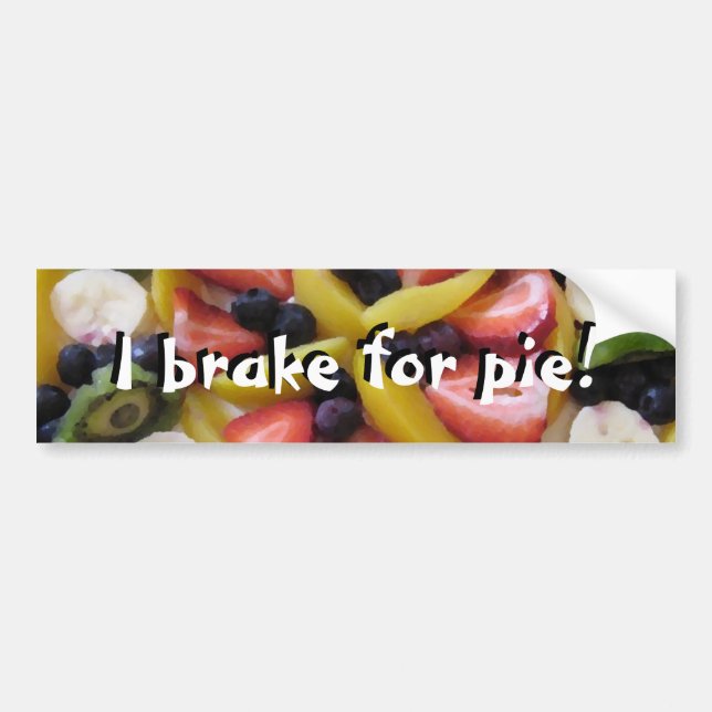 Ich bremse für Torte! Autoaufkleber (Vorne)