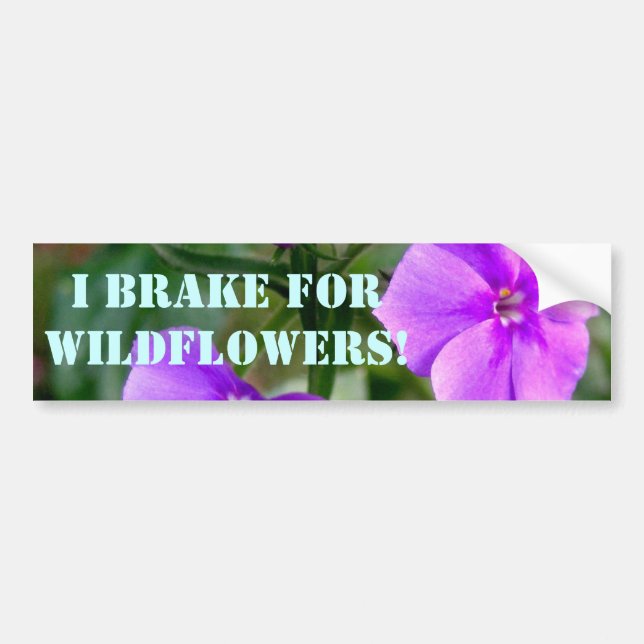 Ich bremse für Wildblumen-Autoaufkleber Autoaufkleber (Vorne)