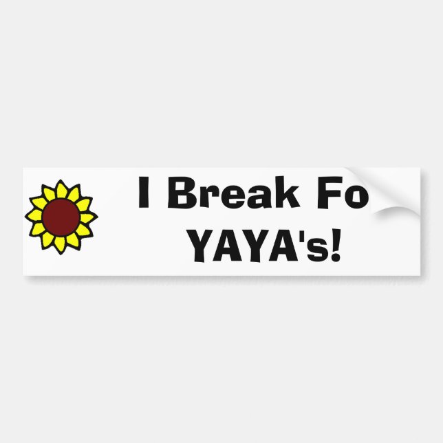 Ich bremse für YaYas! Autoaufkleber (Vorne)