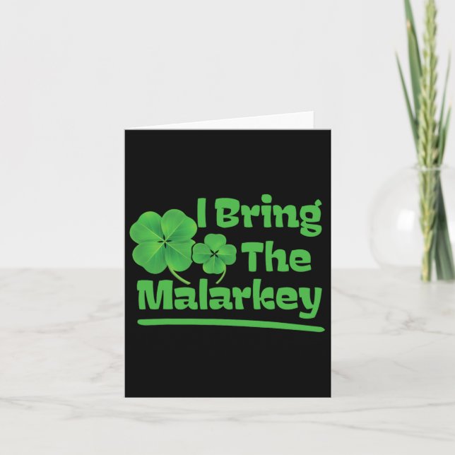 Ich bringe den Shenanigans Funny St Patricks Day Karte (Vorderseite)