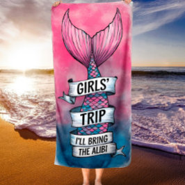 Ich bringe die Alibi-Meerjungfrau-Schwanz-Girls-Re Strandtuch