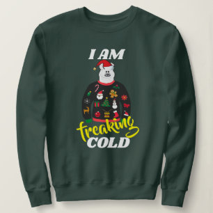 Ich bringe heiße Lama-Weihnachten Sweatshirt