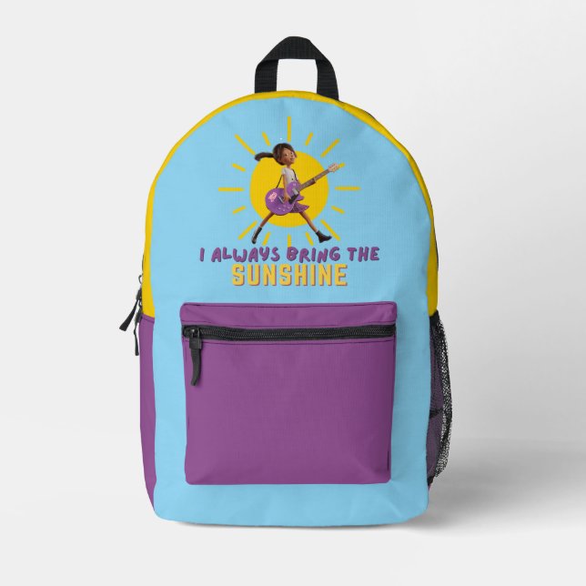 Ich bringe immer den Sonnenschein Bedruckter Rucksack (Vorderseite)