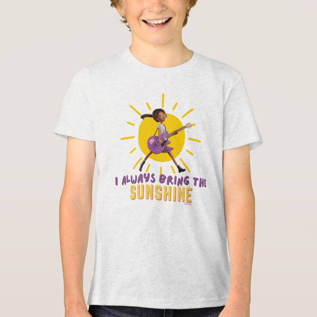 Ich bringe immer den Sonnenschein Tri-Blend Shirt (Vorderseite)