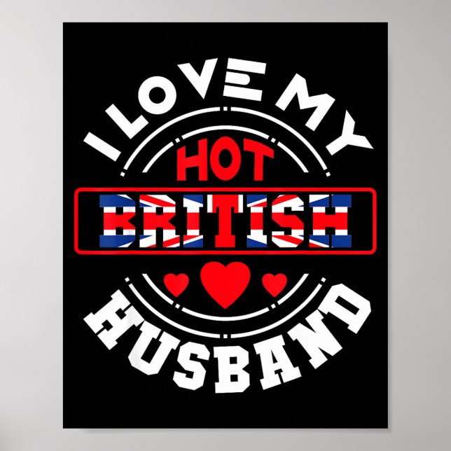 Ich britischer Ehemann Union Jack Poster (Vorne)