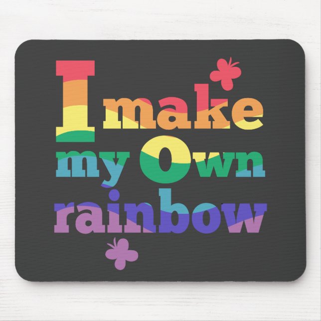 "Ich bunte Mitteilung mache meines eigenen Mousepad (Vorne)