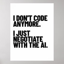 Ich codiere nicht mehr, ich verhandle nur noch mit