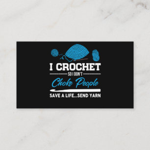 Ich Crochet Choke People Rettete ein Lebensretter Visitenkarte