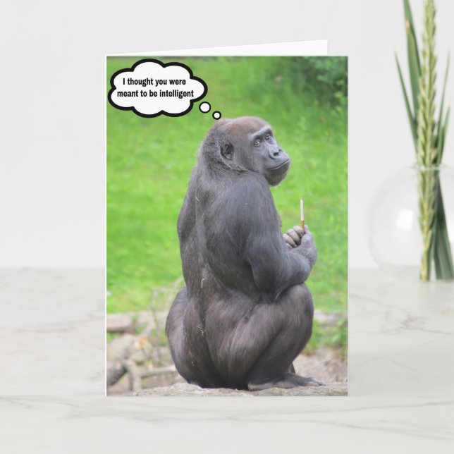 Ich dachte, du wärst intelligent. dankeskarte (Vorderseite)
