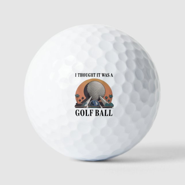 Ich dachte, es war ein Golfball Lustiger Golf Lieb (Vorderseite)
