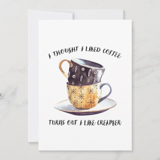 Ich dachte, ich mag Kaffee Save The Date (Vorderseite)