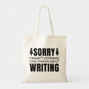 Ich dachte über das Schreiben nach Tragetasche