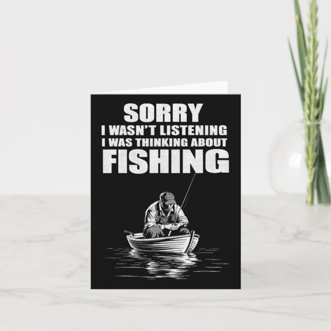 Ich dachte über den Fang von Funny Fisherman nach Karte (Vorderseite)