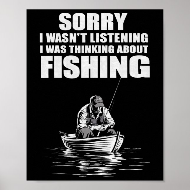 Ich dachte über den Fang von Funny Fisherman nach Poster (Vorne)