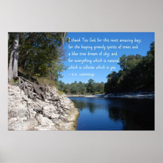 Ich danke dir Gott für diesen phantastischen Tag. Poster