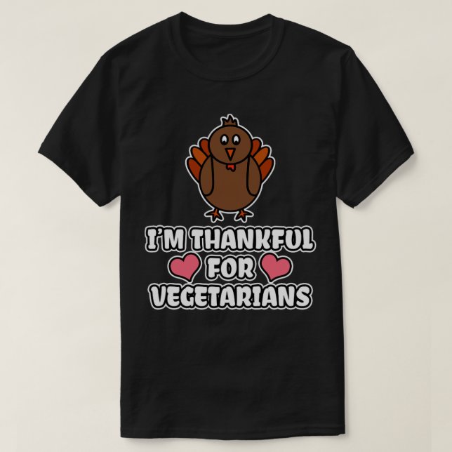 Ich danke Vegetariern T-Shirt (Design vorne)