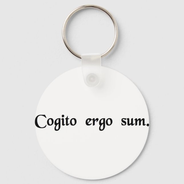 Ich denke, also bin ich es. schlüsselanhänger (Vorderseite)