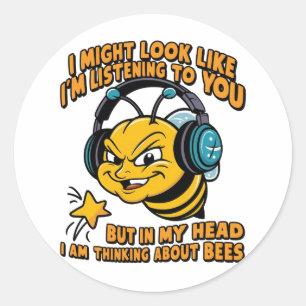 Ich denke an BEES Runder Aufkleber
