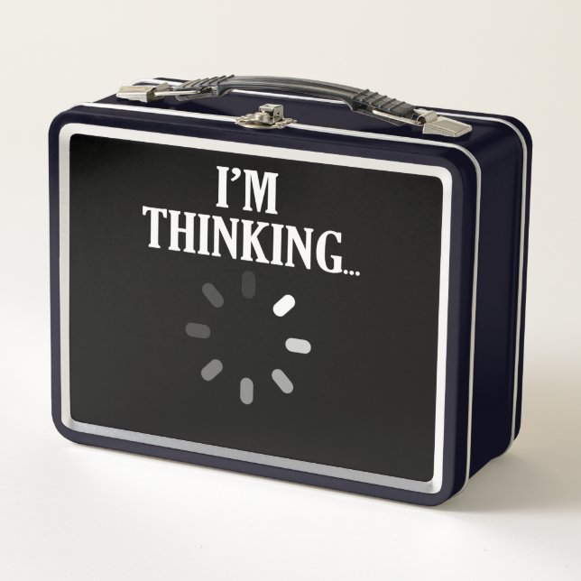 Ich denke an Computer-IT-Tech-Software-Programmier Metall Brotdose (Vorderseite)