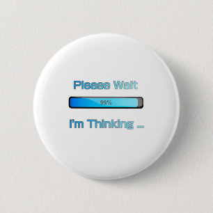 Ich denke an Computerprogrammiererdesign Button