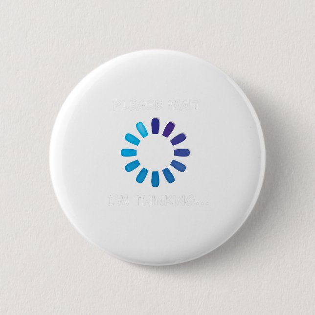 Ich denke an das Shirt des Computerprogramms Button (Vorderseite)