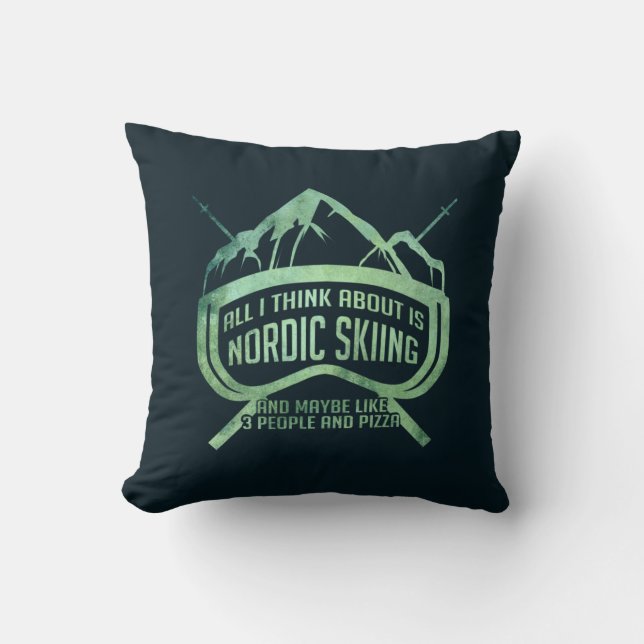 Ich denke an den Nordic Ski Kissen (Vorderseite)