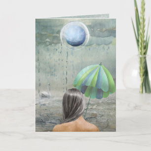 Ich denke an Dich - Moderne Fantasy-Kunst zum Gebu Karte