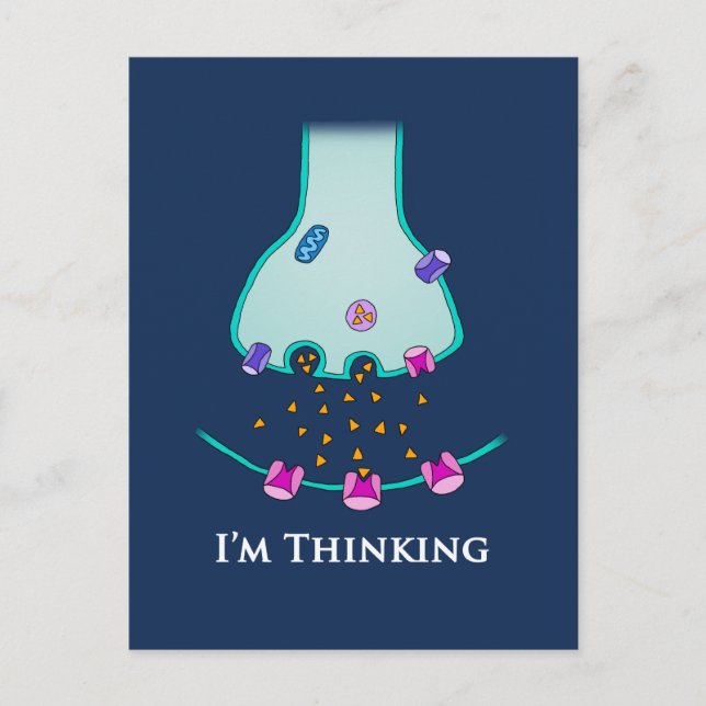 Ich denke an Neuron Synapse Postkarte (Vorderseite)