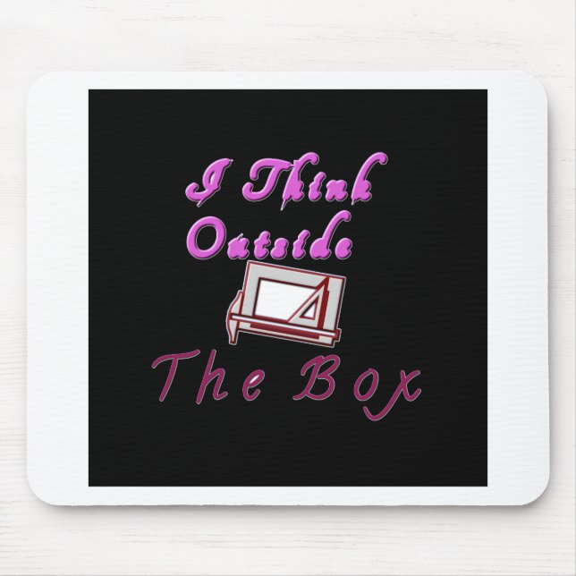 Ich denke aus der Box: Kreatives Design Mousepad (Vorne)