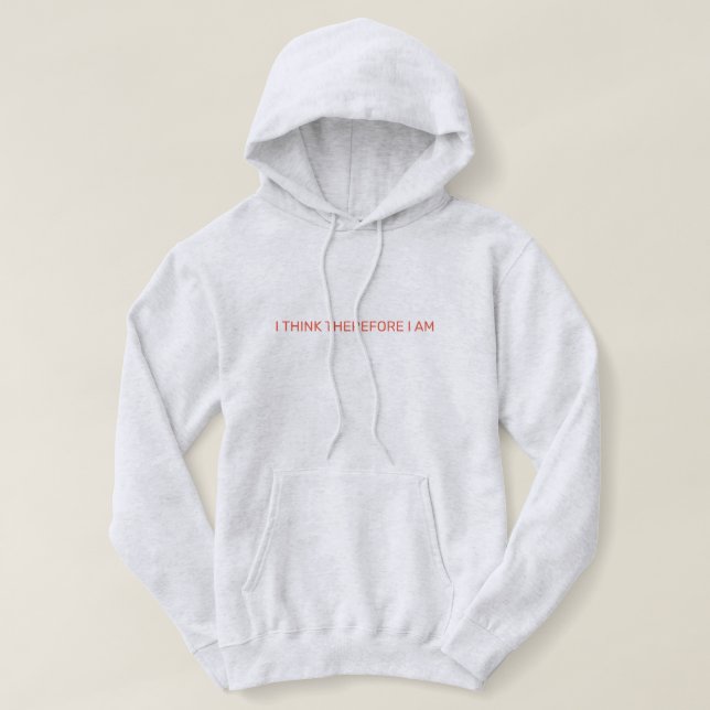 Ich denke daher hoodie (Design vorne)