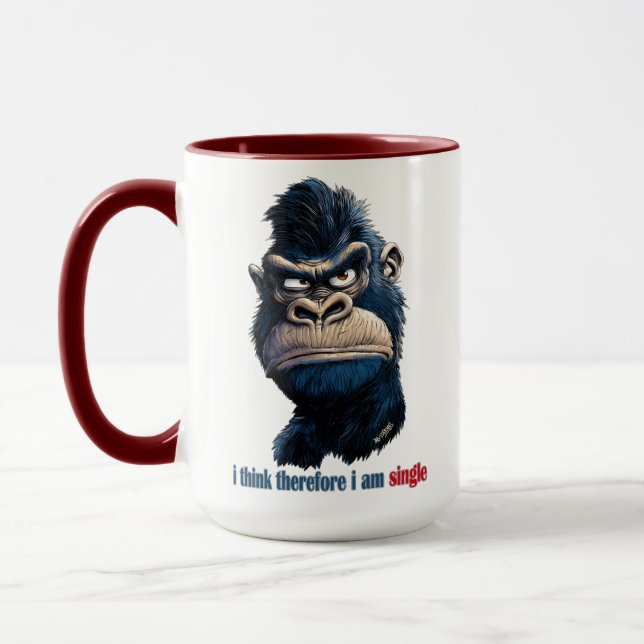 Ich denke daher, ich bin Single Tasse (Links)