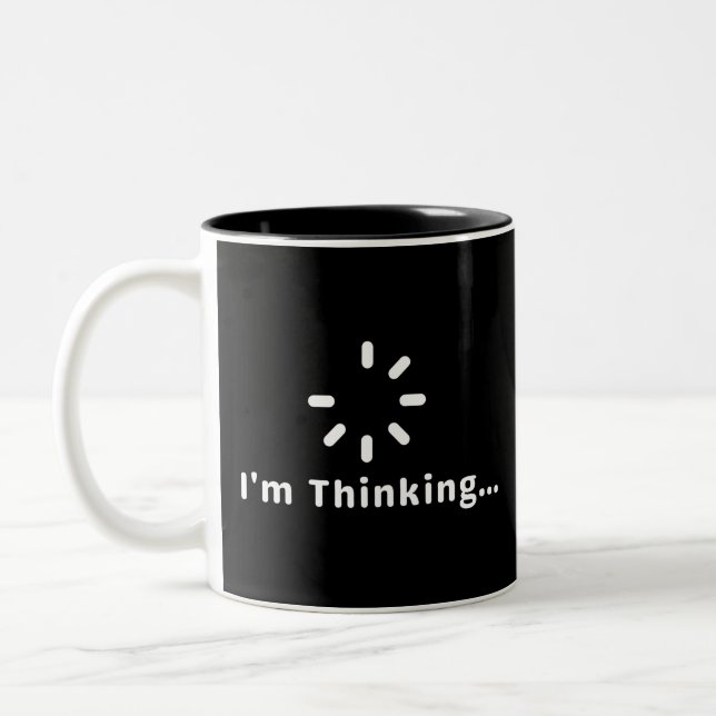 Ich denke darüber nach zweifarbige tasse (Links)