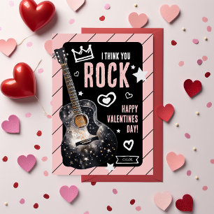 Ich denke, du rockst Kids Valentinskarten  Feiertagskarte