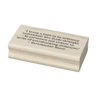 "Ich denke, ein Held ist ein gewöhnliches Individu Gummistempel