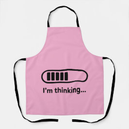 Ich denke nach... Fortschrittsbalken Pink Minimali Schürze
