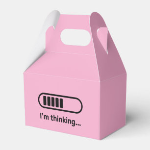 Ich denke nach... Fortschrittsbalken Rosa Minimali Geschenkschachtel