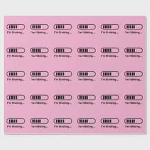 Ich denke nach... Ladefortschrittsbalken Rosa Mini Geschenkpapier