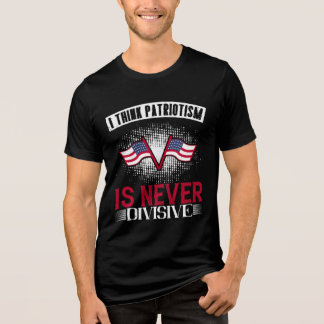 Ich denke, Patriotismus ist nie spaltend Tri-Blend Shirt