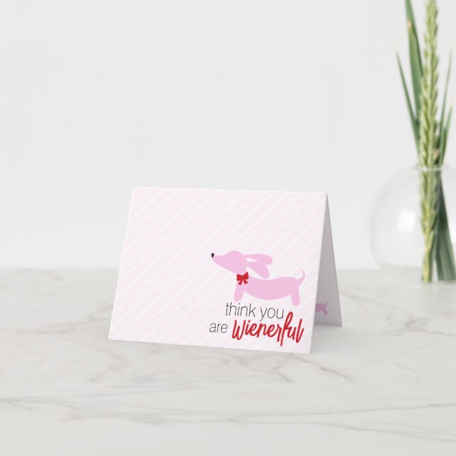Ich denke, Sie sind eine wilde Dackel Valentine Ankündigung (Vorderseite)