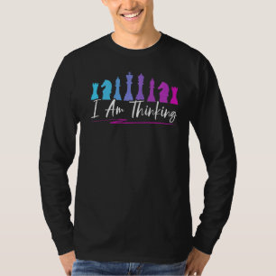 Ich denke, Sport Großmeister-Board-Spiel Schach P T-Shirt