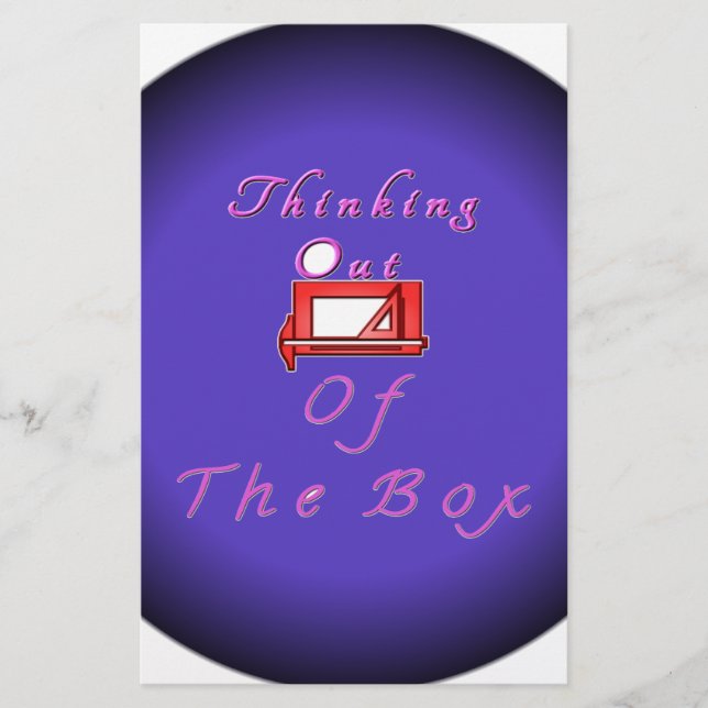 Ich denke über die Kiste hinaus. Briefpapier (Vorderseite)