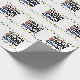 ICH DENTIFIZIERE ALS NICHT BIDENARY FUNNY BIDEN CH GESCHENKPAPIER
