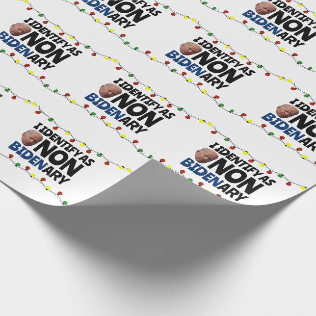 ICH DENTIFIZIERE ALS NICHT BIDENARY FUNNY BIDEN CH GESCHENKPAPIER (Ecke)