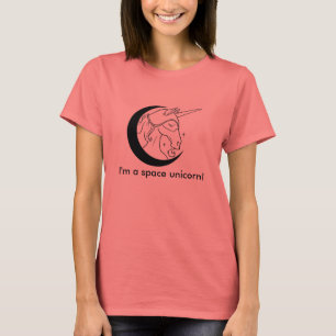 Ich der Frauen bin ein Raum-Einhornt-shirt T-Shirt