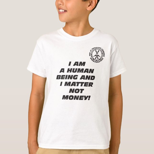 Ich des Kindes bin ein Mensch-T - Shirt (Vorderseite)