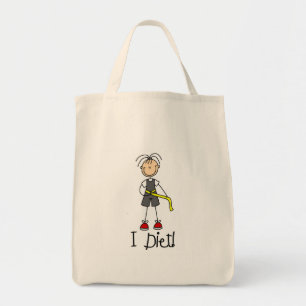 Ich-Diät-Stickfigur-Tasche Tragetasche