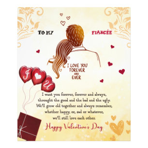 Ich  dich für immer und immer   Happy Valentinsta Fotodruck